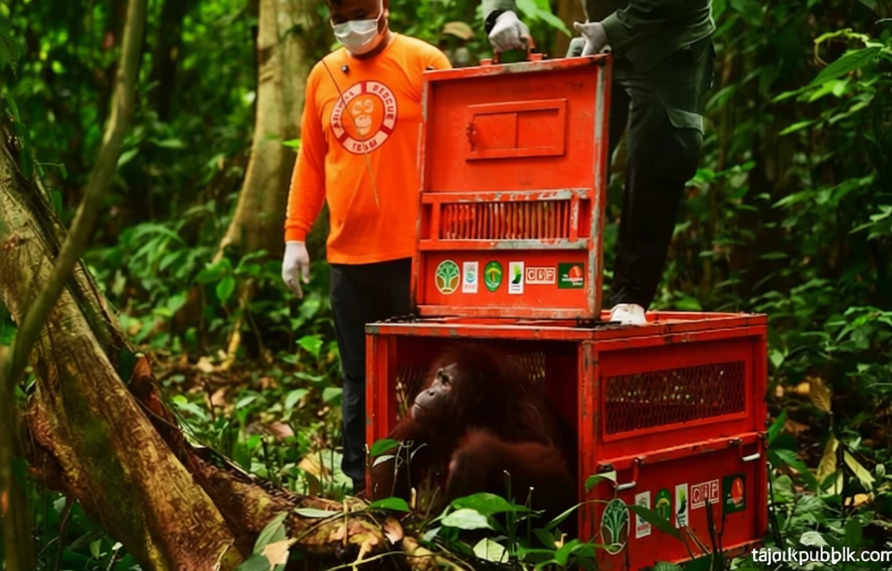 Tiga Orangutan Hasil Rehabilitasi Dilepasliarkan ke Hutan Kalimantan Timur