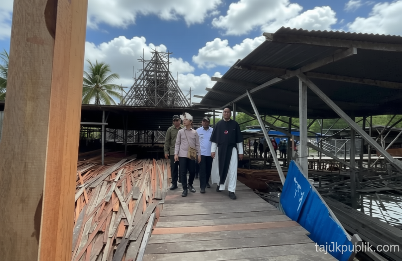 Kunjungi Gereja – Wapres Dukung Keberlanjutan Pembangunan Rumah Ibadah di Asmat