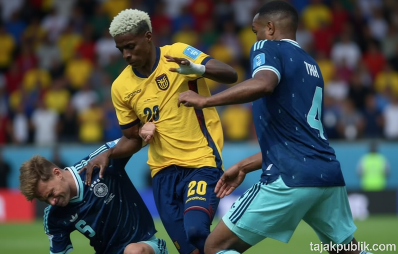 Ekuador vs Jerman Imbang Babak Pertama Grup E – Angulo Balas Gol Cepat Sane