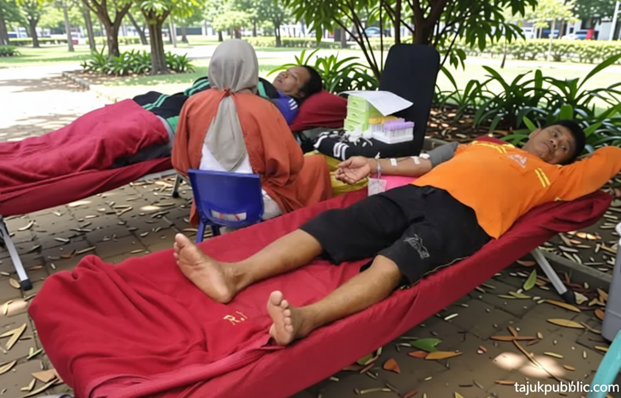 Hari Bhayangkara – Polres Kepulauan Seribu Ajak Ojol dan Nelayan Gelar Donor Darah