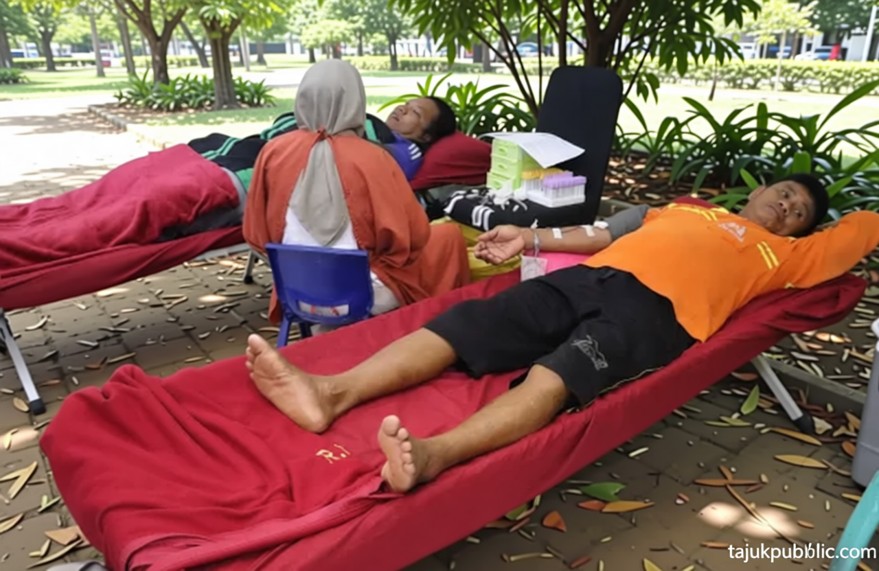 Hari Bhayangkara – Polres Kepulauan Seribu Ajak Ojol dan Nelayan Gelar Donor Darah