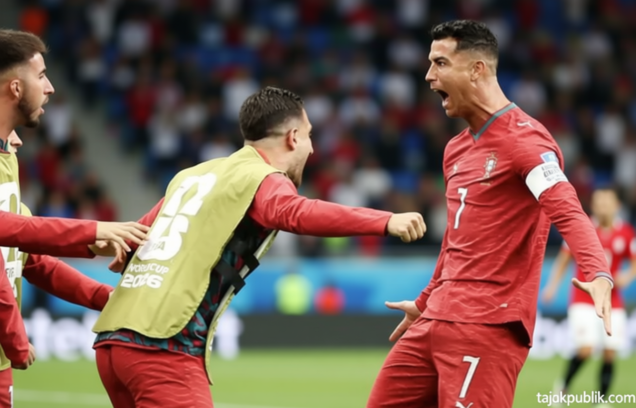 Main Agenda: Inilah Arti Selebrasi ‘Siuuu’ Ronaldo saat Cetak Dua Gol atas Uzbekistan