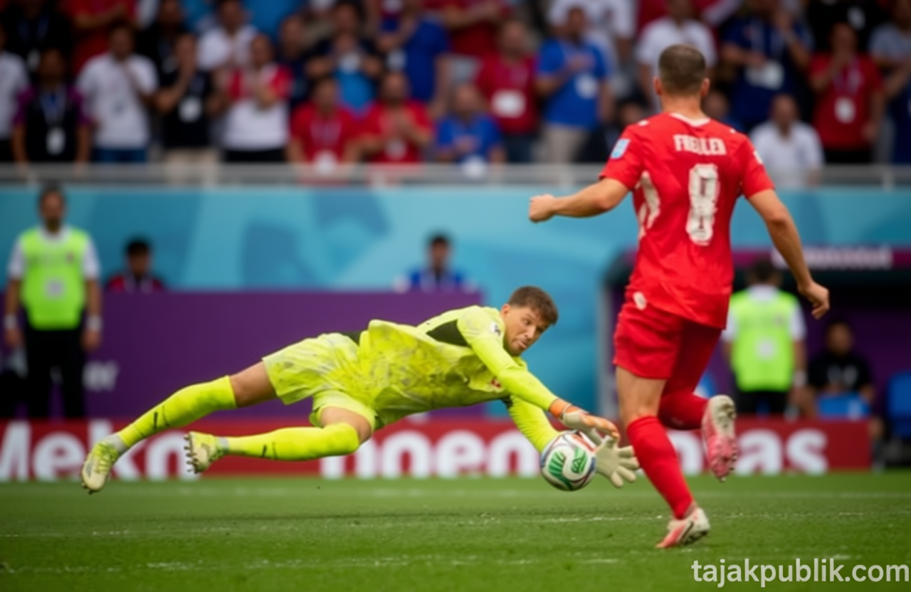 Historic Moment: Swiss Dominan, Kanada Bertahan Kokoh di Babak Pertama