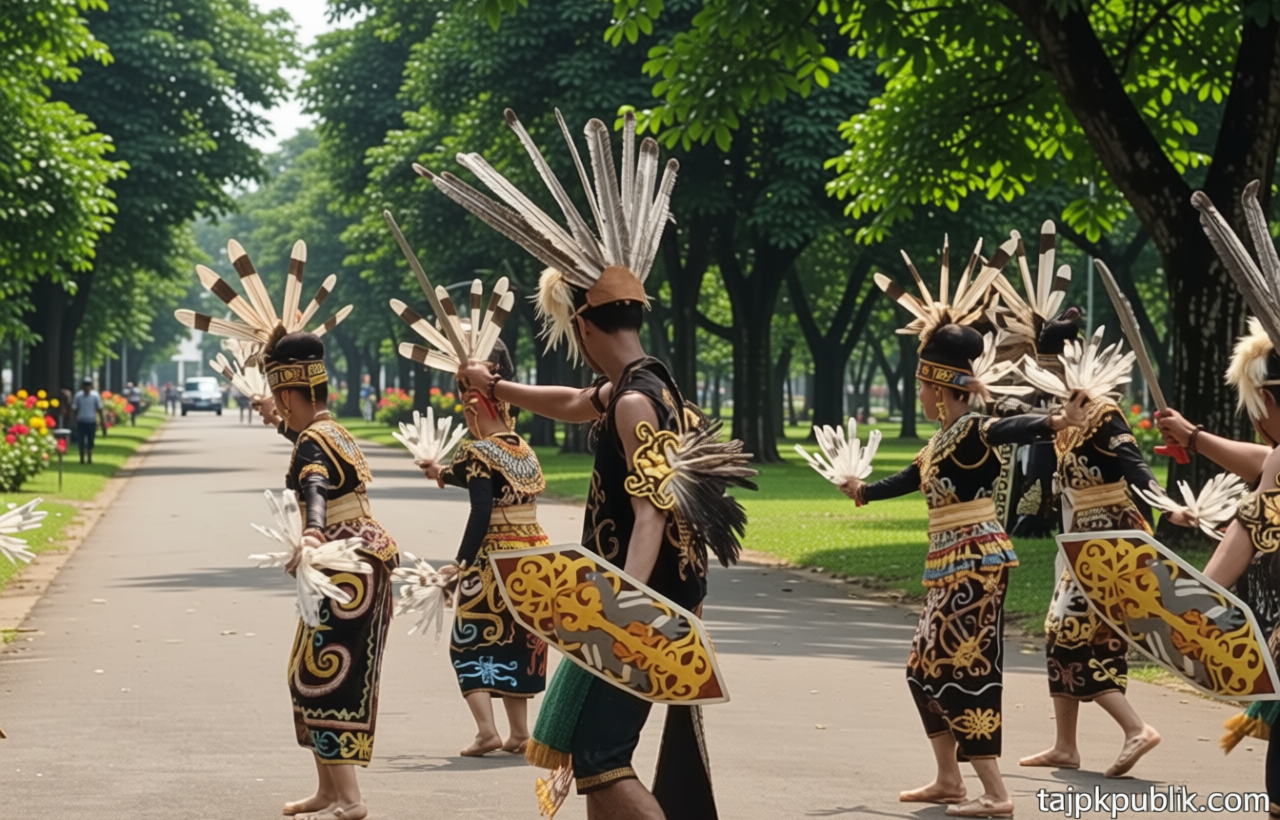 Main Agenda: Tari Enggang Sambut Kedatangan Presiden Belarus di Istana Merdeka