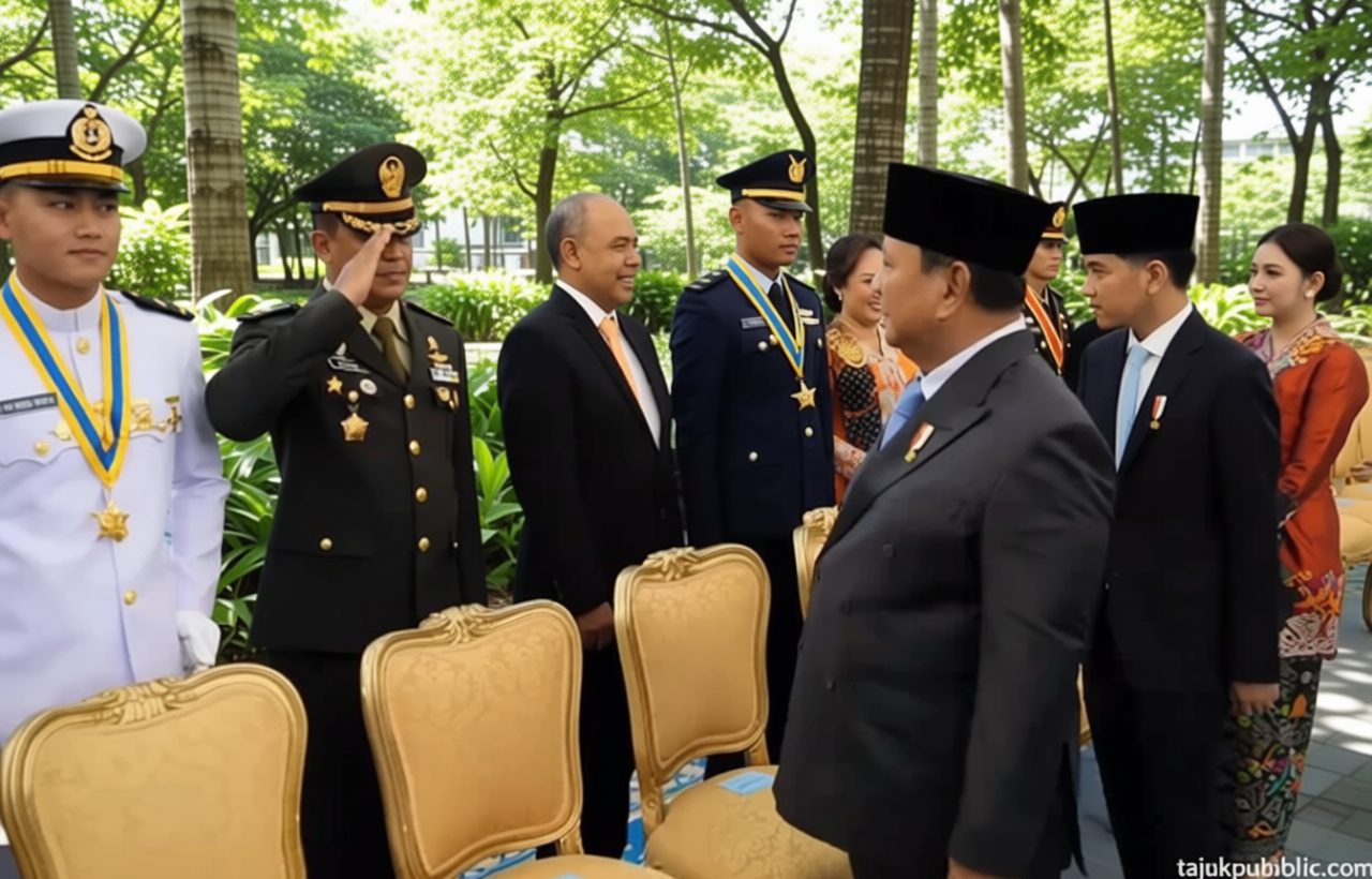 Presiden Prabowo Beri Penghormatan kepada Orang Tua Perwira TNI-Polri Baru