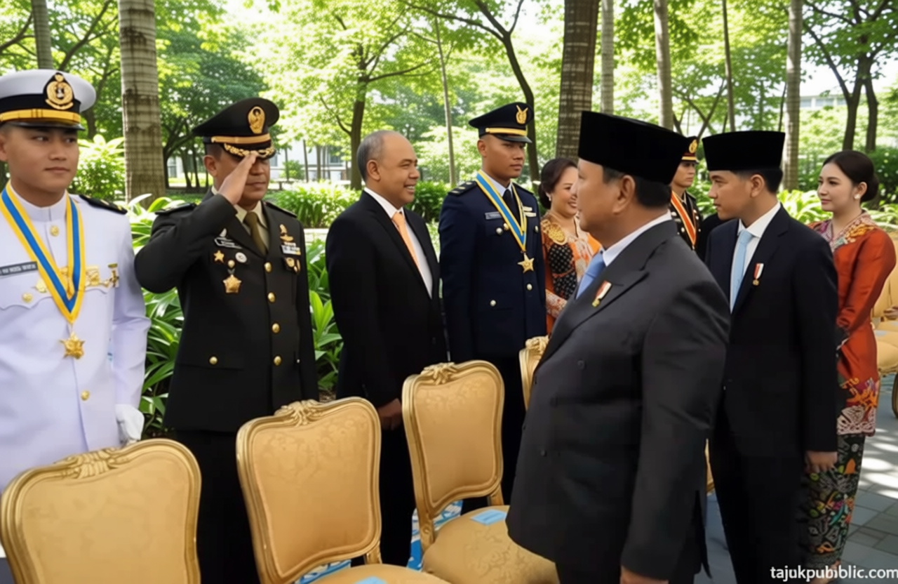 Presiden Prabowo Beri Penghormatan kepada Orang Tua Perwira TNI-Polri Baru