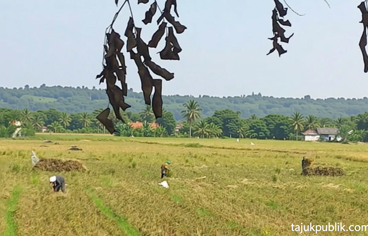 Petani di Bekasi Panen Lebih Awal karena Lahan Kering