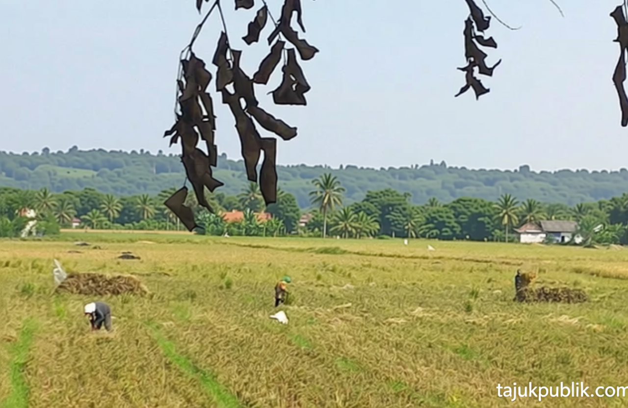 Petani di Bekasi Panen Lebih Awal karena Lahan Kering