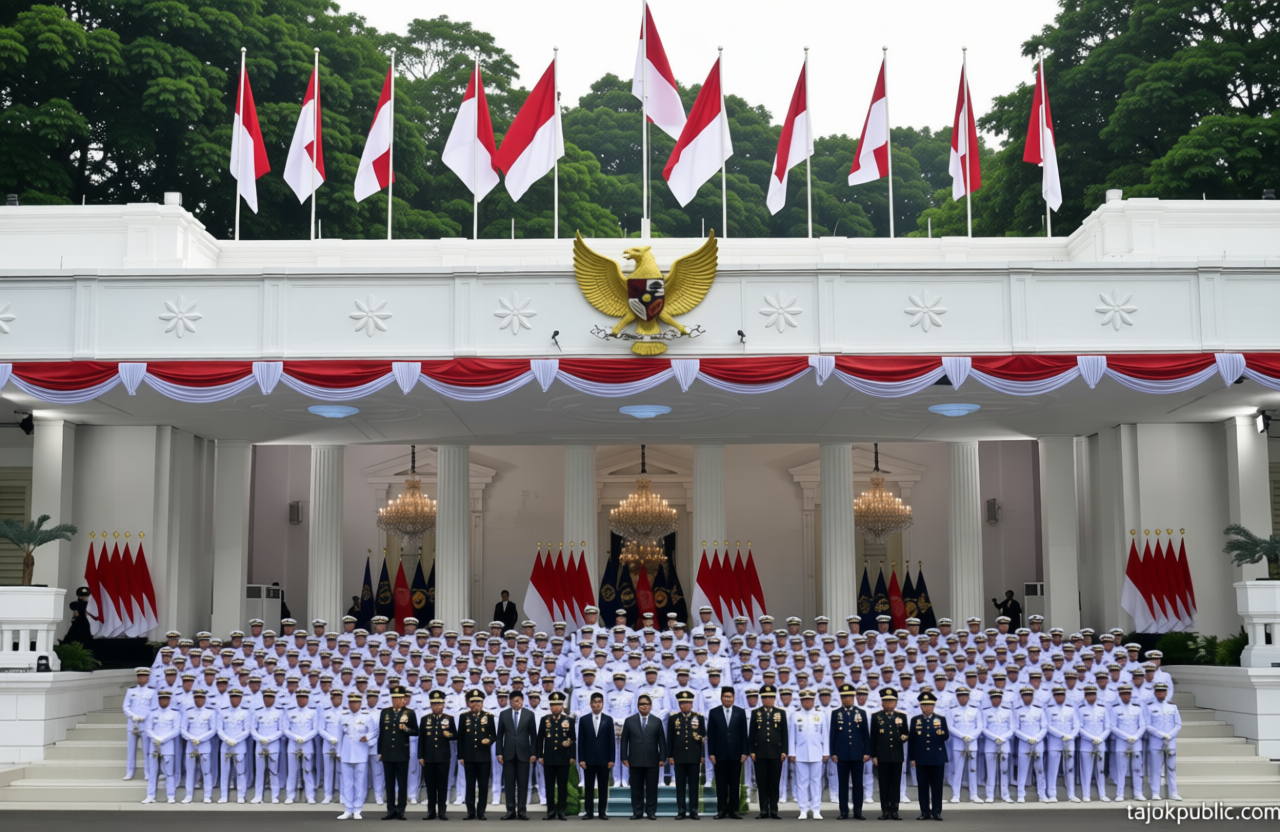 Menhan Sjafrie Dampingi Presiden Prabowo Pimpin Upacara Praspa TNI-Polri