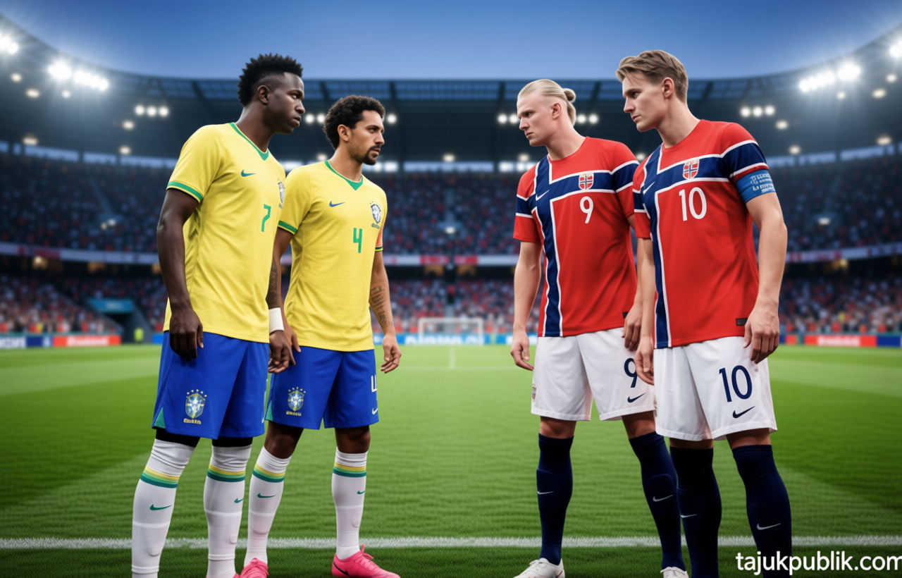 Main Agenda: Brasil vs Norwegia: Ditantang Norwegia, Brasil Akhiri Kutukan di 16 Besar