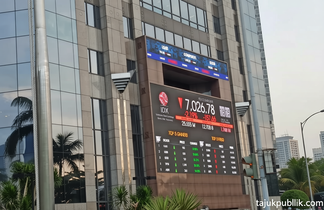 IHSG Berbalik Melemah Tipis pada Penutupan Sesi I ke Level 6.234