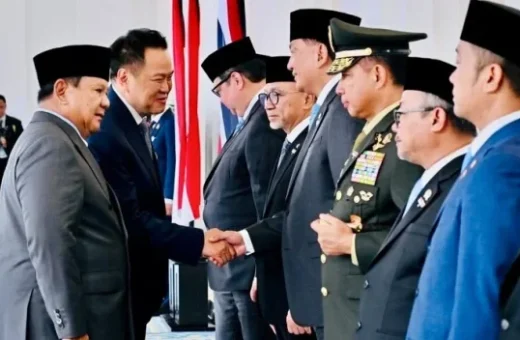 Menhan RI Dampingi Presiden RI Sambut Kunjungan Resmi PM Thailand
