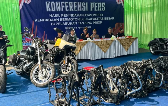 Bea Cukai Tanjung Priok Gagalkan Penyelundupan Moge Bekas dari Tiongkok