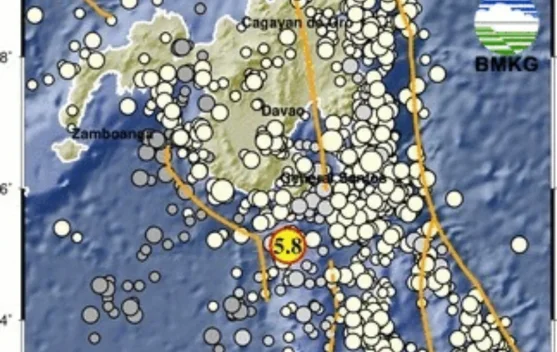 Gempa Magnitudo 5,8 Guncang Mindanao, BMKG Pastikan Tak Berpotensi Tsunami